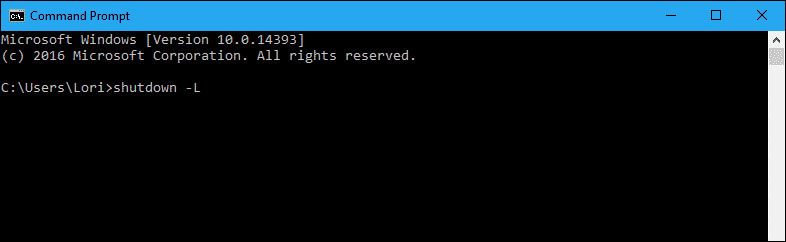 log off command prompt