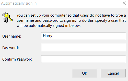 login prompt