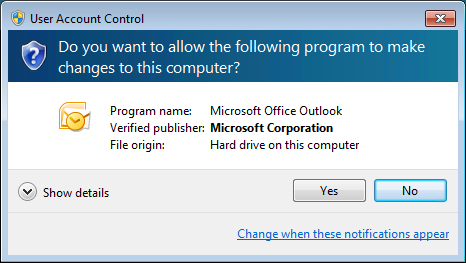 allow windows 7 program making changes to dell computer