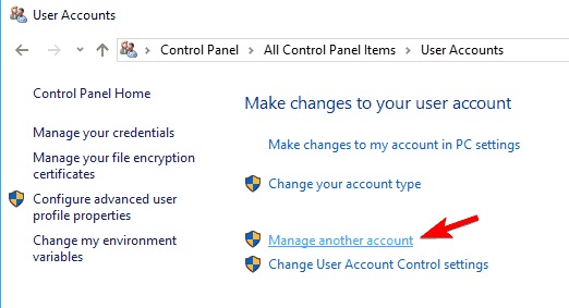 manage another account