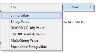 new string value