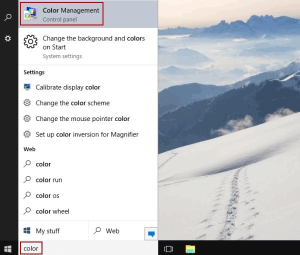 open color management by search