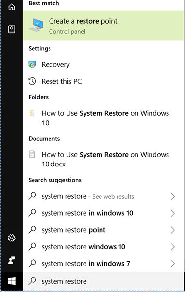 open system restore