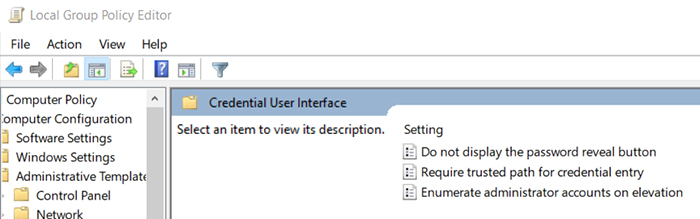 password reveal setting