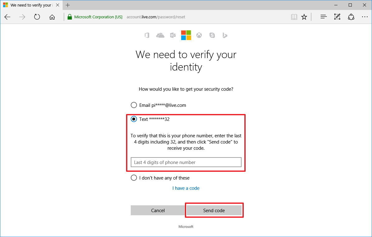 recover windows live mail account password