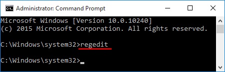 regedit via cmd