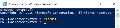 regedit via powershell