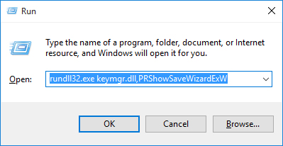 run password reset wizard