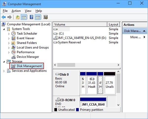 disk management in windows