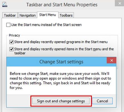windows 10 switch between start menu and start screen