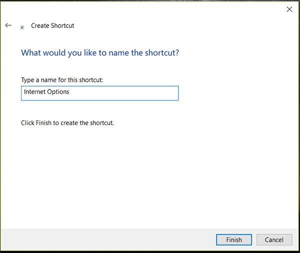 shortcut name