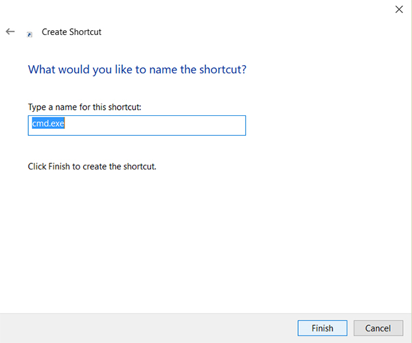 shortcut name