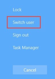 switch accounts windows 10