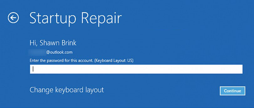how to launch startup repair in windows 10
