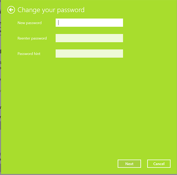 enter new password