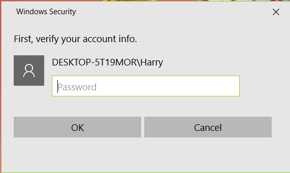 verify password