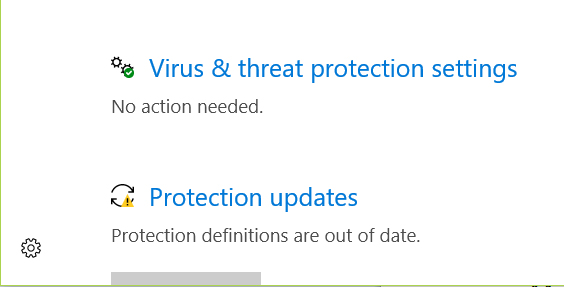 virus threat protection settings