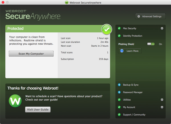 webroot secureanywhere antivirus