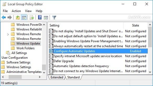 Windows 10 Configure Automatic Updates