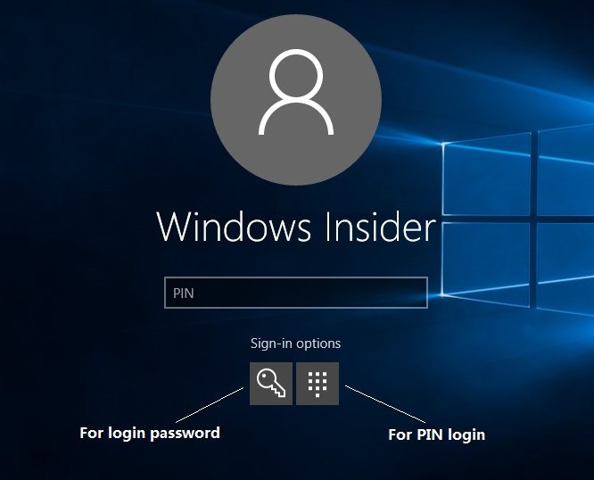 Windows 10 PIN login