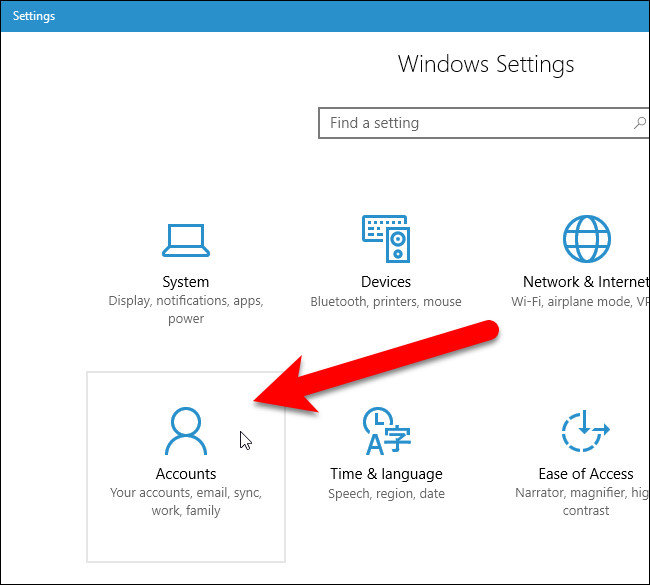 windows 10 settings