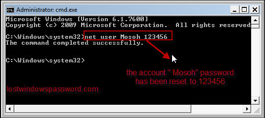 hack windows 7 password with cmd