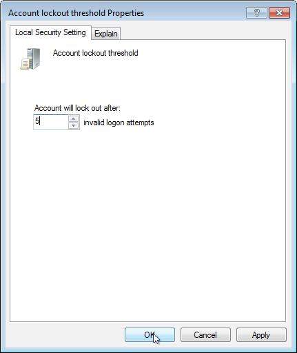 account lockout threshold properties