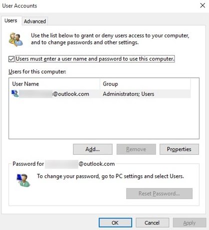 auto logon windows7