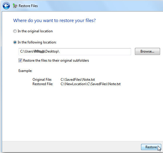 restore windows 7 files
