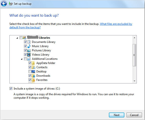 backup windows 7