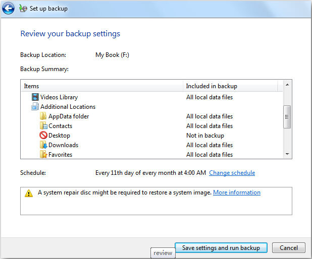 backup windows 7 software