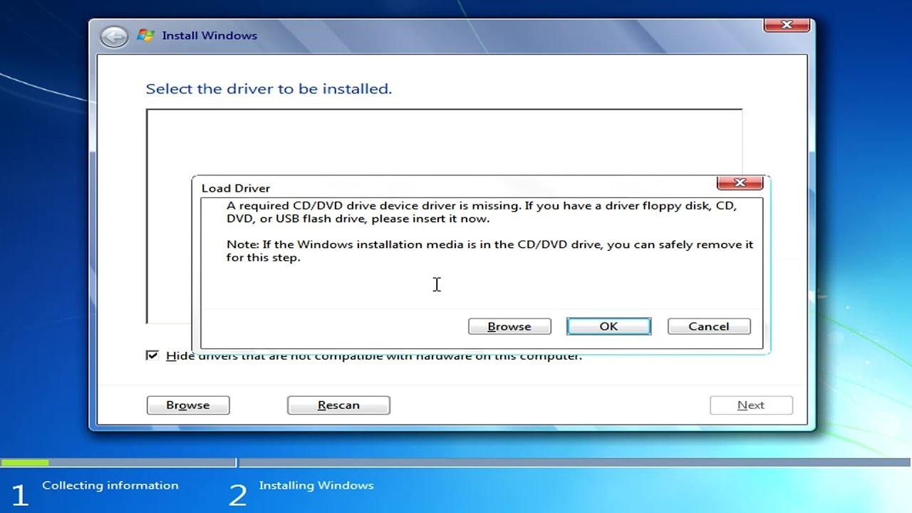 les bios ne peuvent pas détecter le disque dur Windows 7