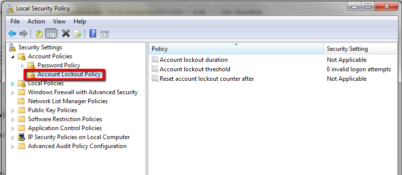 local security policy windows 7
