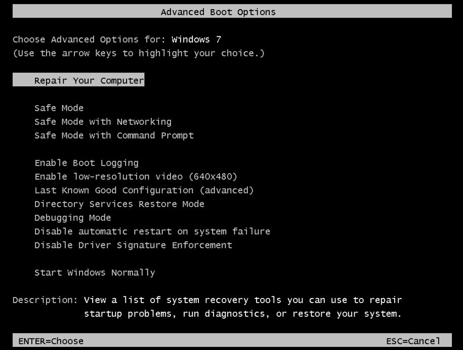 how to wipe a computer system and use recovery disk