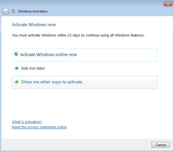 show me other ways to activate