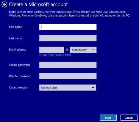 switch from local account to microsoft account in windows 8.1