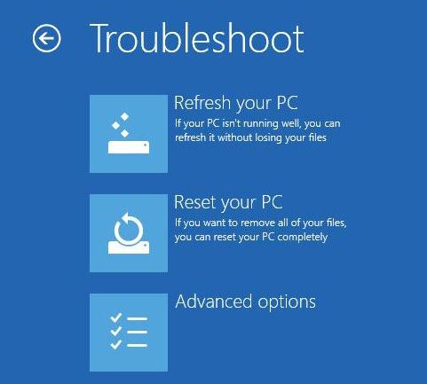 how to use advanced startup options to fix windows 8 computer