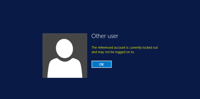 windows 8 account is locked