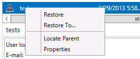 restore object