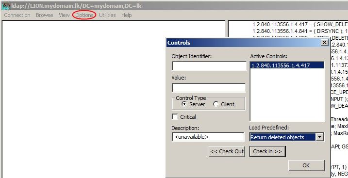 search deleted objects in ad apache directory studio