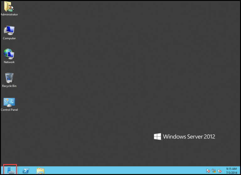 Windows server 2012 desktop