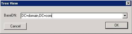 enter basedn in tree view