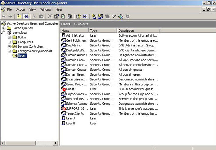 active directory users and computers
