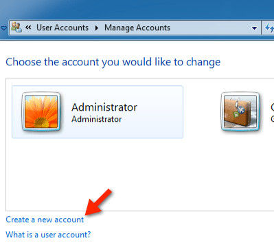 create a new account