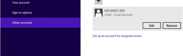 make a user account a standard user in windows 8