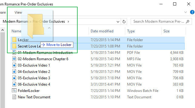 move files to locker folder
