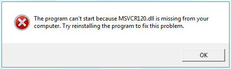 msvcr120 dll is missing from computer