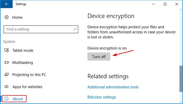 lost bitlocker recovery key windows 10