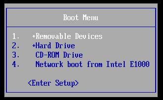 choose to start up from external device on boot menu