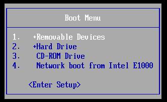 boot menu